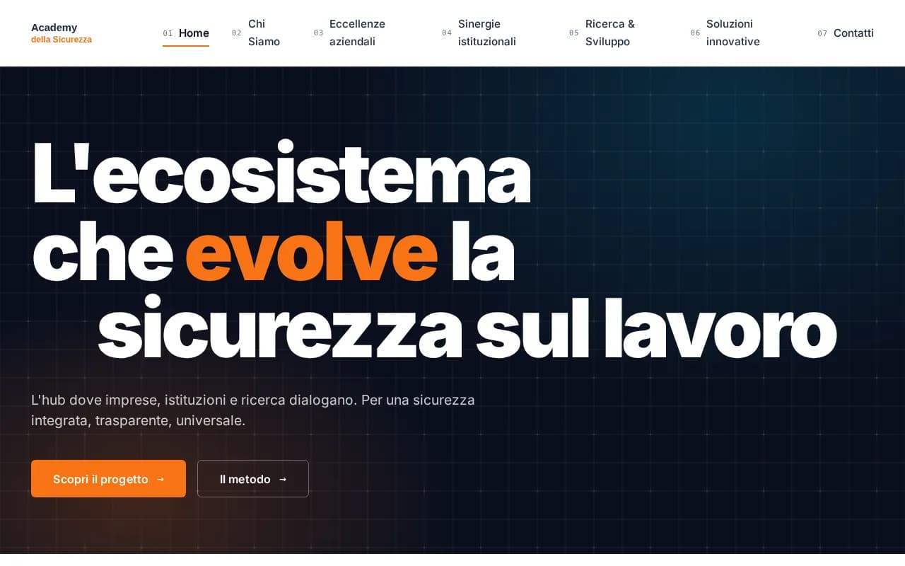 Screenshot di Academy della Sicurezza