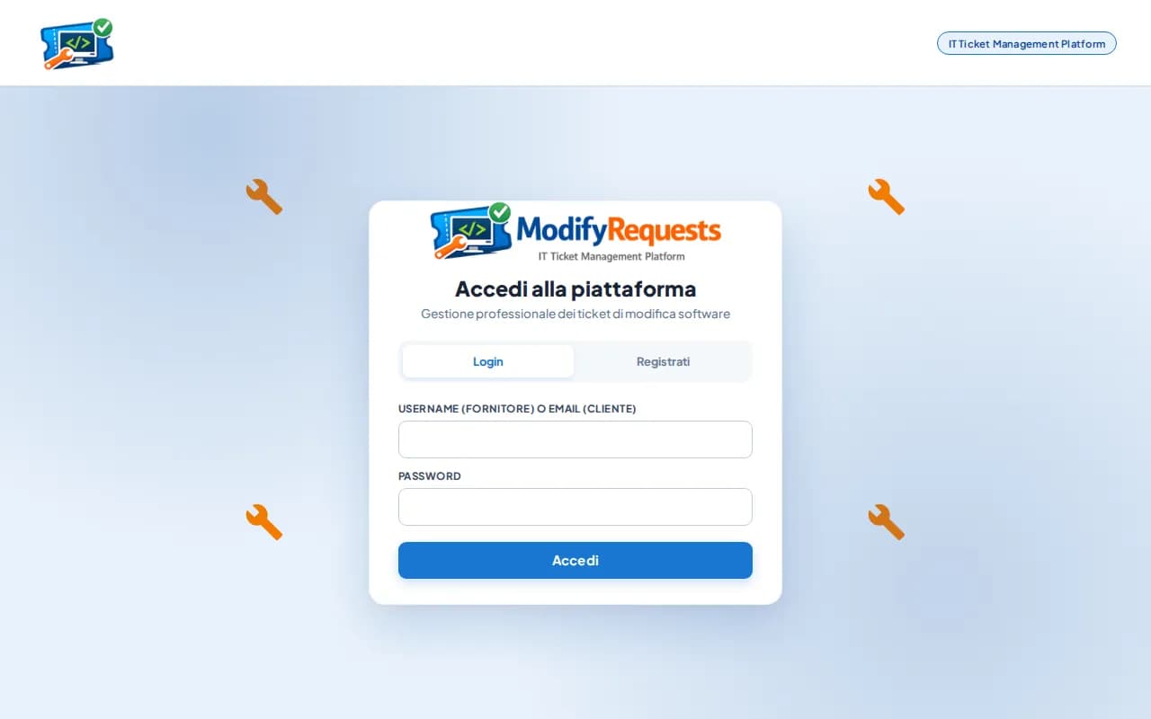 Screenshot di ModifyRequests