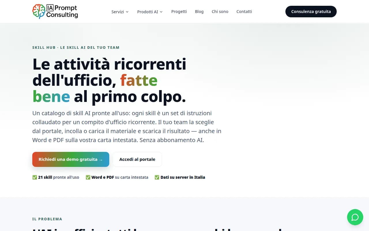 Screenshot di Skill Hub